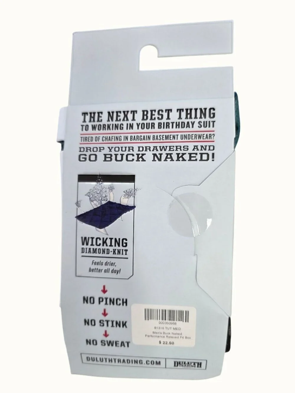 Duluth Trading Buck Naked Performance Boxer Briefs Mens M 32-34 NWT Teal Green